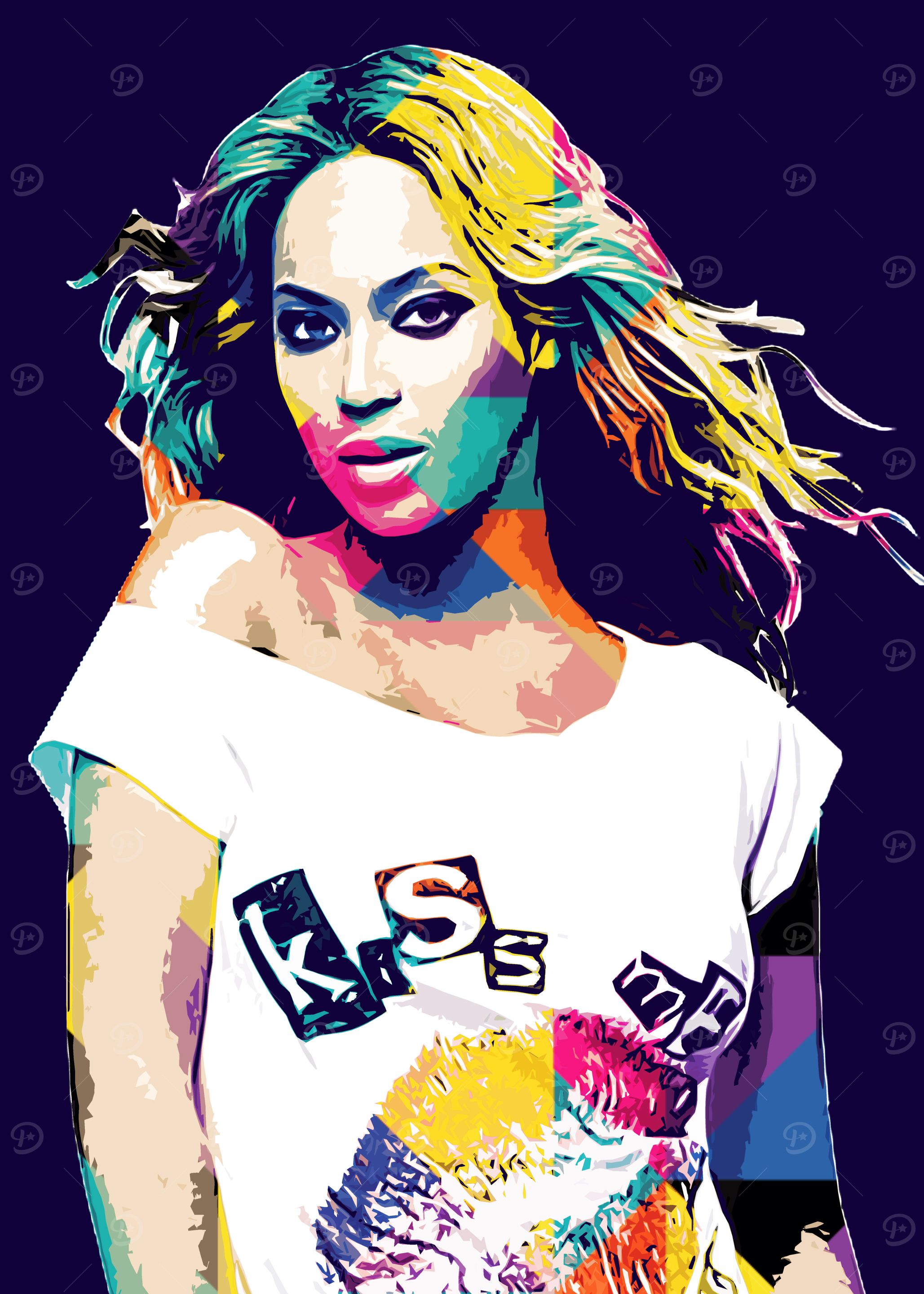Beyonce Pop Art Portrait
