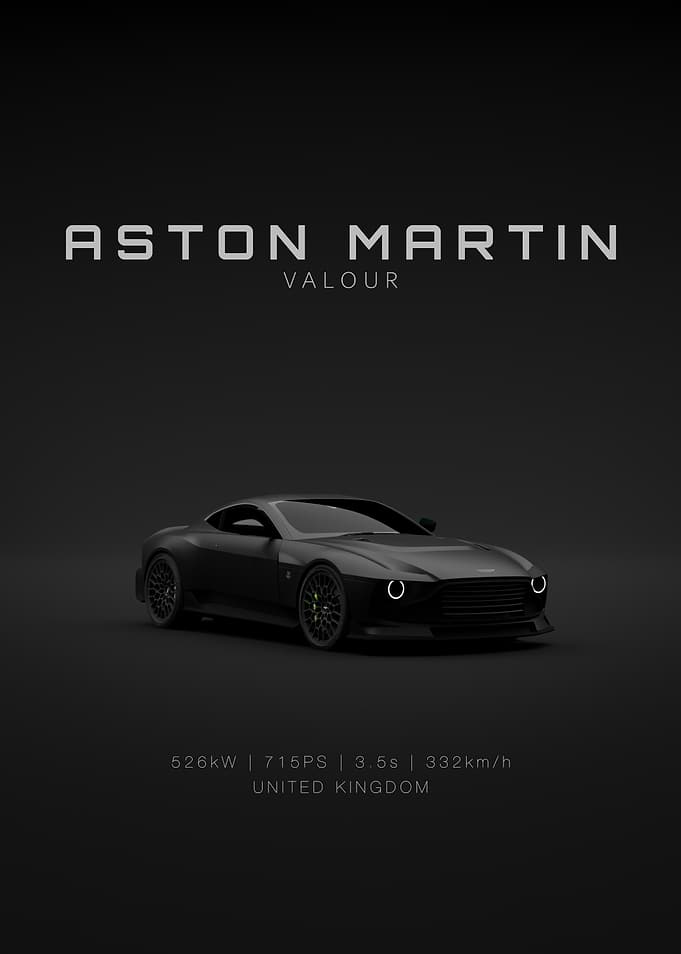 Aston Martin Valour 2024 - Black - Front Specs