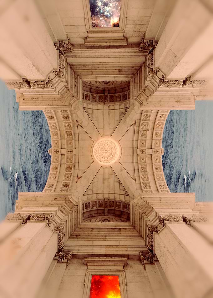 Cosmic Vault: Symmetry Between Fire and Stars