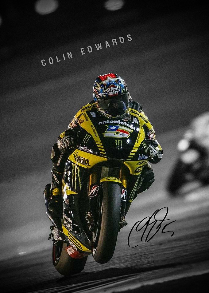 Colin Edwards Motorcycle Poster