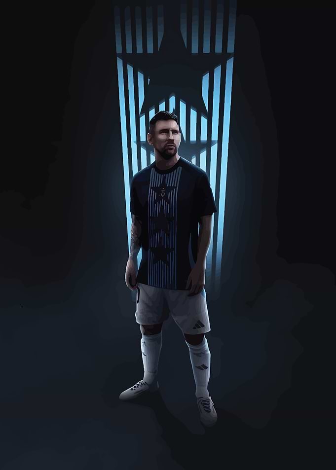 Lionel Messi in Blue Jersey