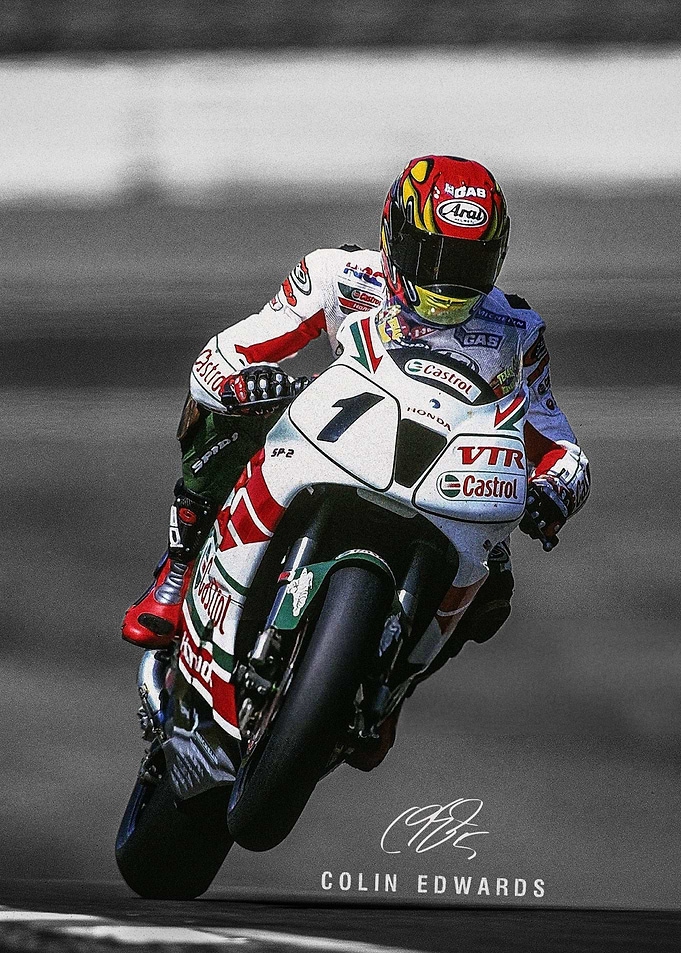 Colin Edwards Motorcycle Poster