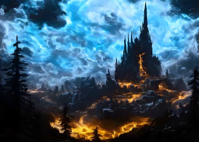 Dark Castle on Fire