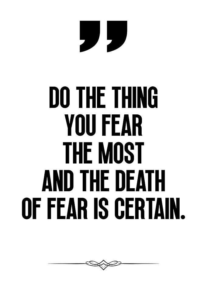 Fear Quote Poster