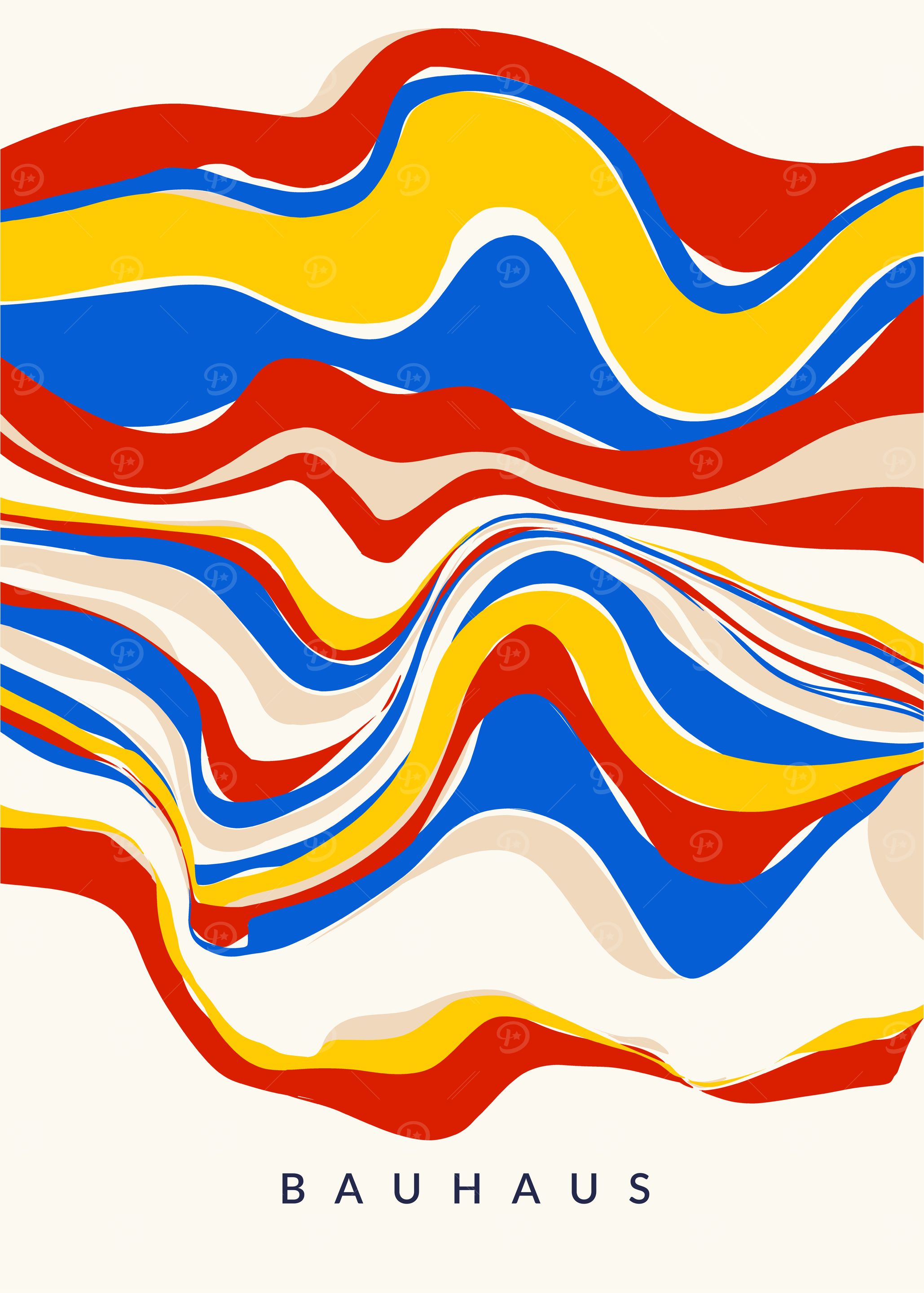 Bauhaus | Waves Triptych 25C