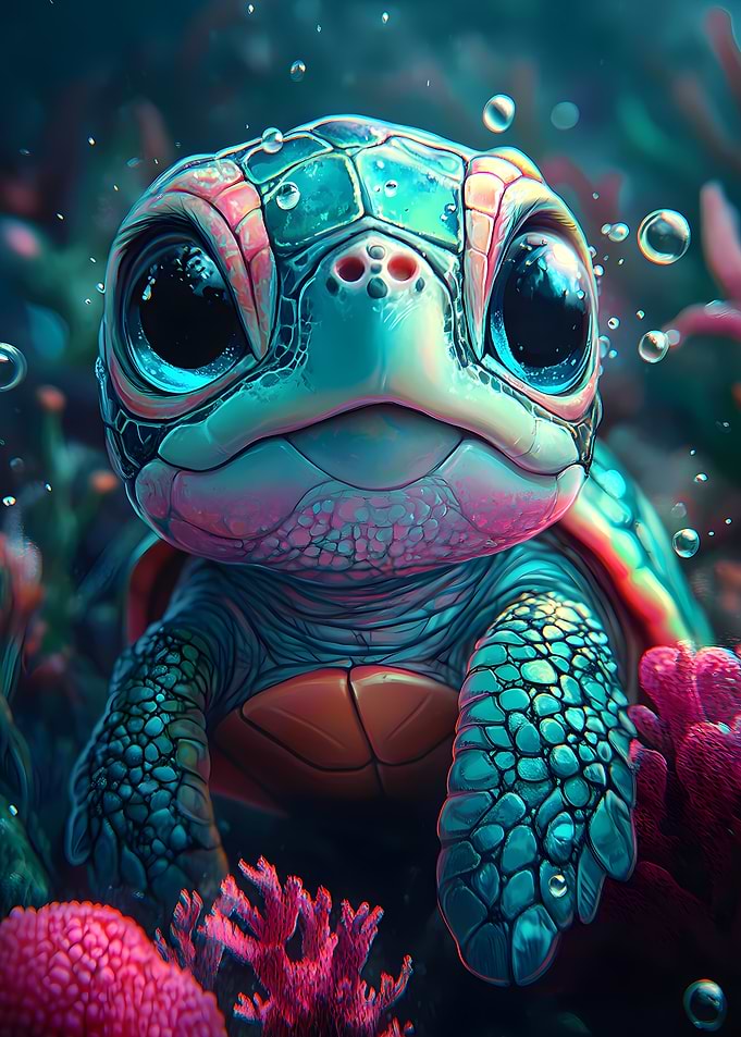 Cute Sea Turtle Animal