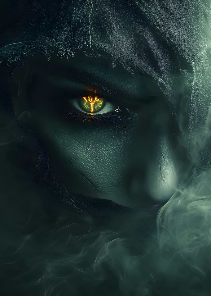 Mystical shadow witch