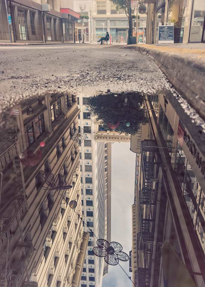 Upside Down City Reflection
