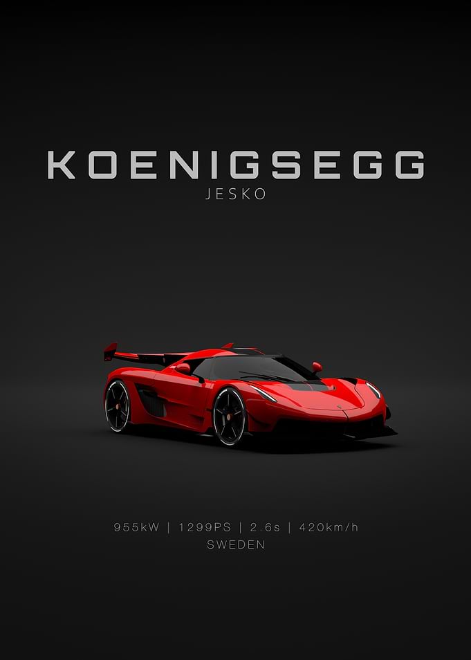 Red Koenigsegg Jesko - Front Specs