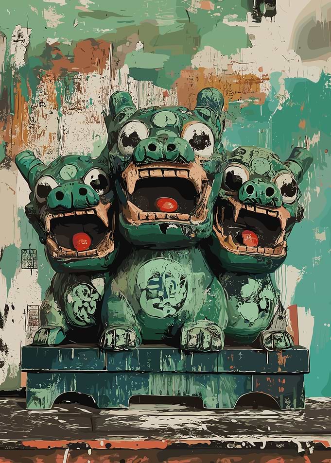Three Guardian Fodog Art