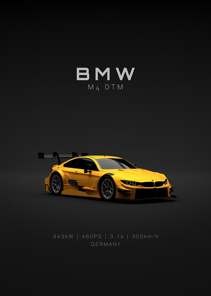 BMW M4 DTM 2015 - Yellow - Front Specs