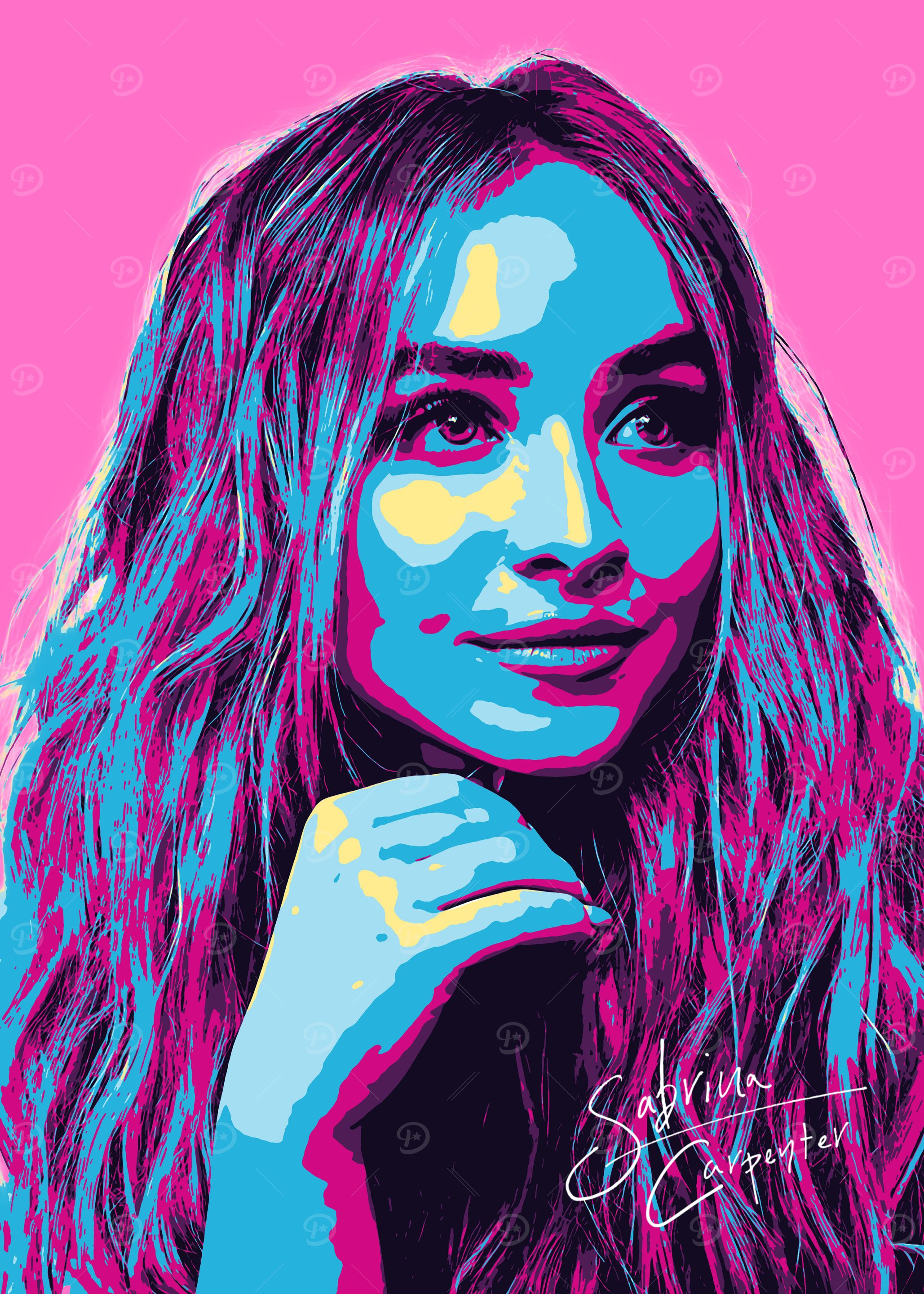 Sabrina Carpenter American singer Style Pop Art