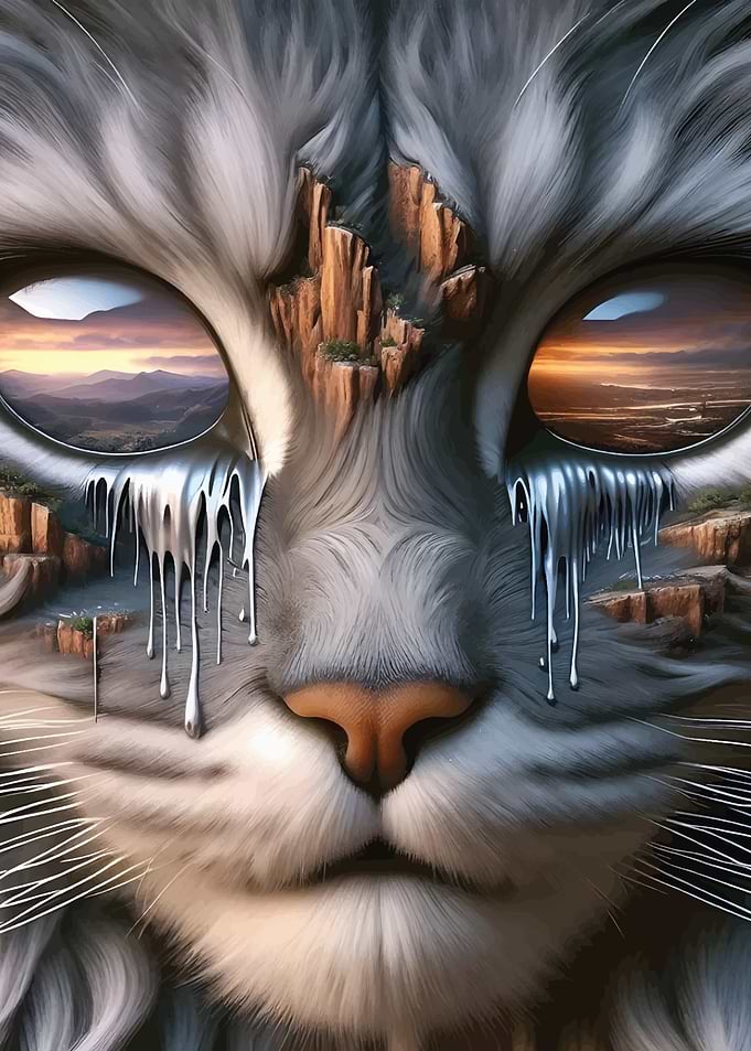 Cat with Landscape Eyes