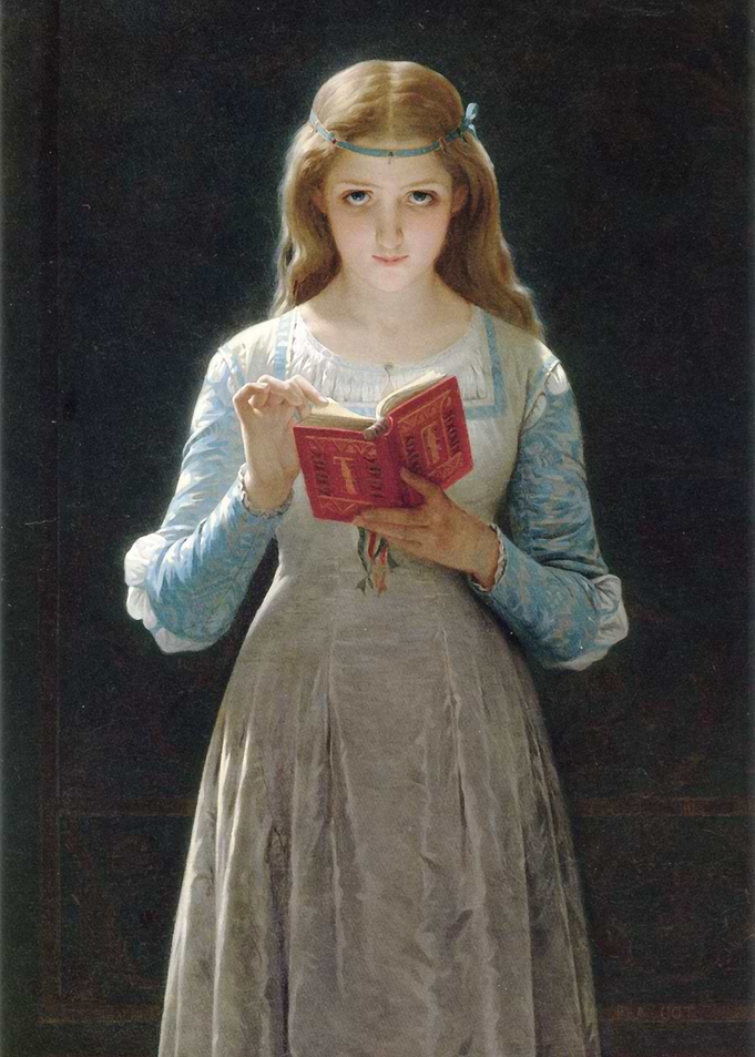 Young Woman Reading a Book