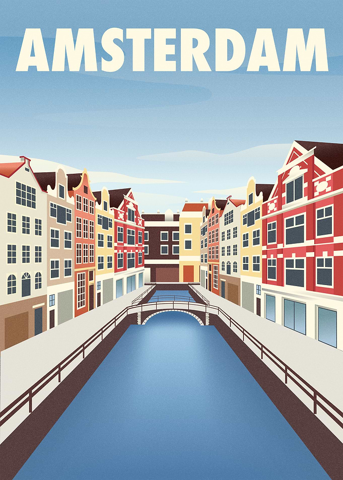 Amsterdam Canal Scene