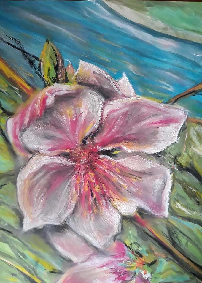 Pastel peach blossom