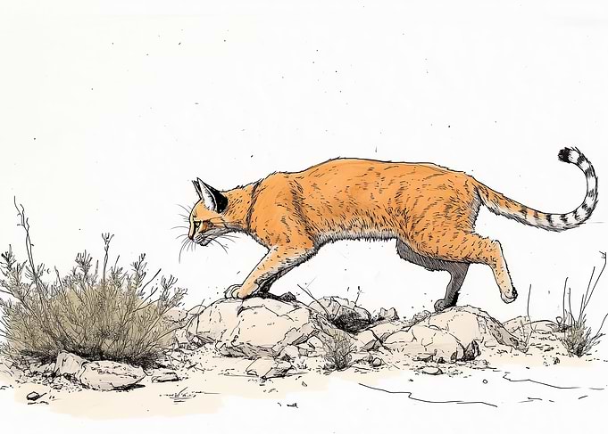 Sand Cat Illustration