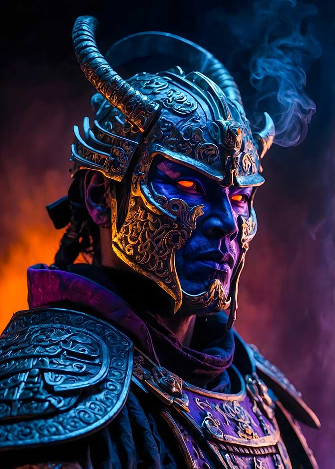 Samurai Warrior with Horns