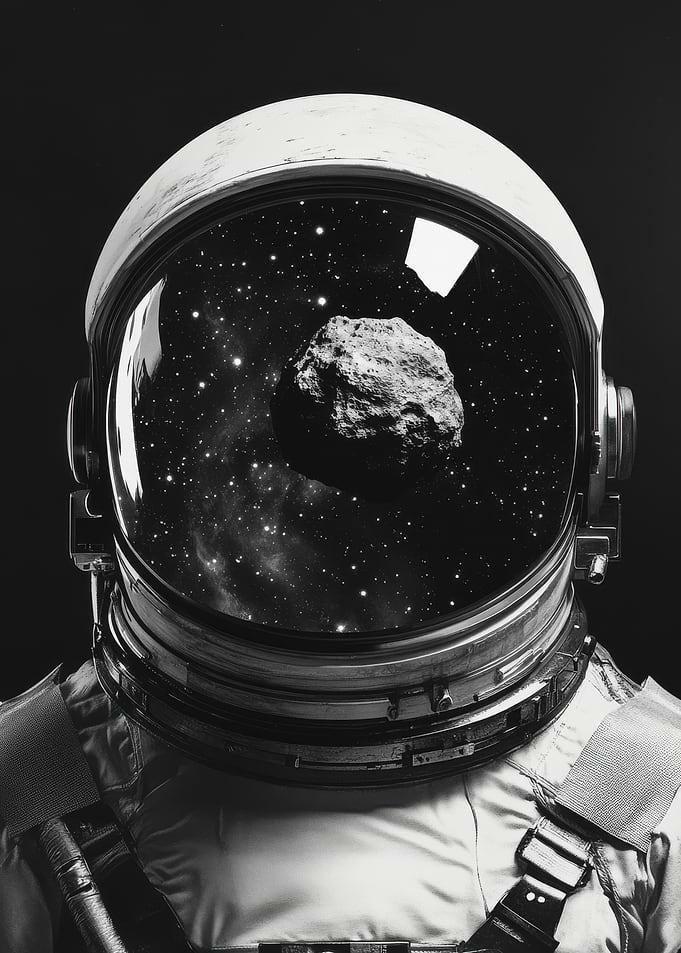 Asteroid in Helmet