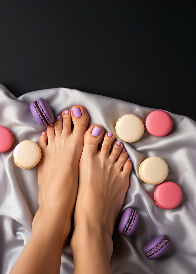 Feet with Macarons