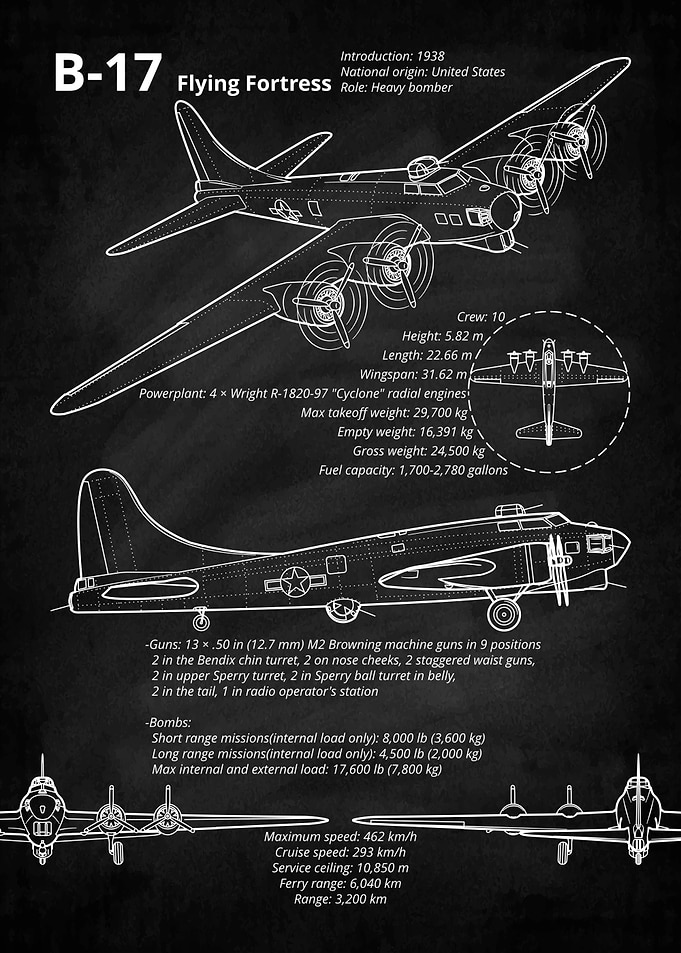B-17 Flying Fortress Blueprint