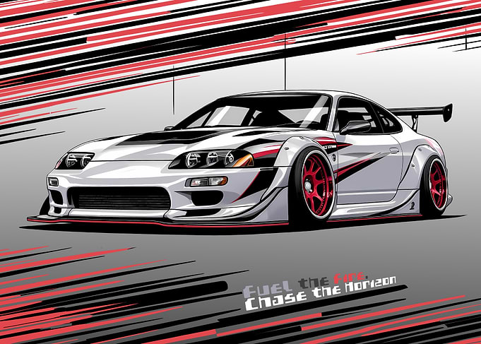 Tuned Supra Automotive Art