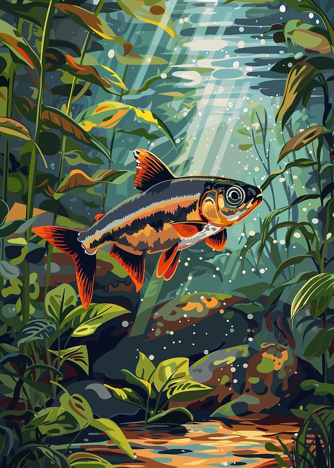 Fish in Lush Underwater World