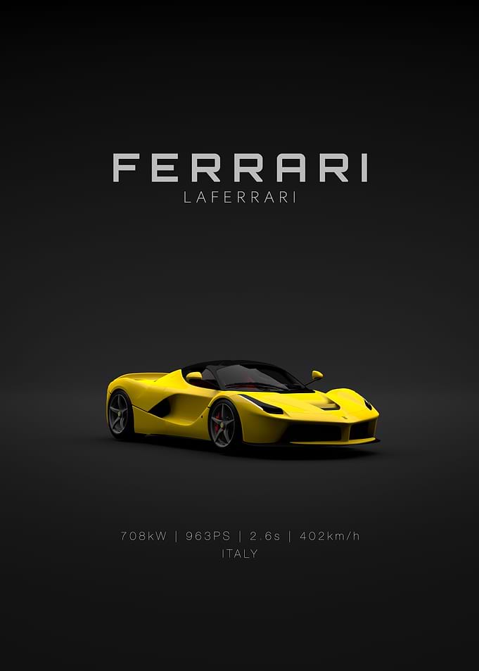 Ferrari LaFerrari Yellow Front Specs