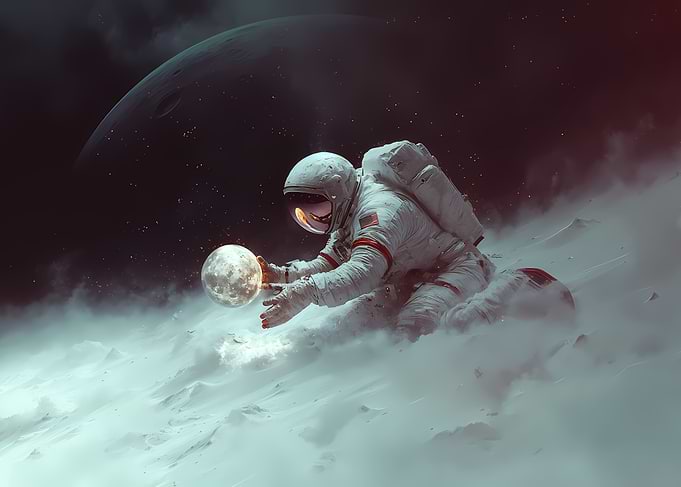 Astronaut Holding Moon