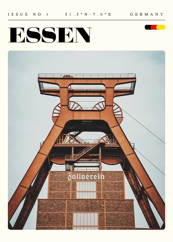Essen Germany Travel Art Poster