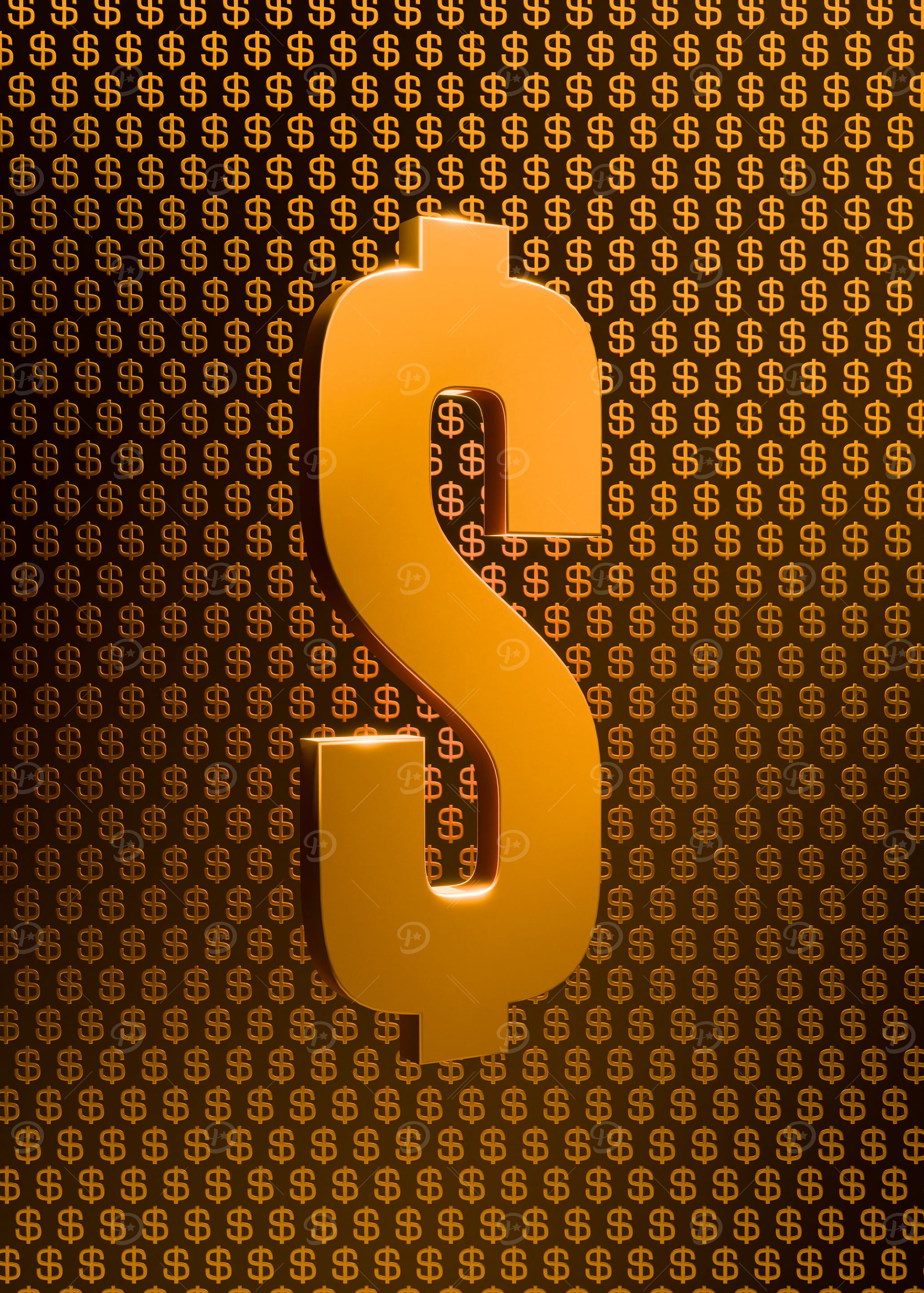 Golden US Dollar Sign
