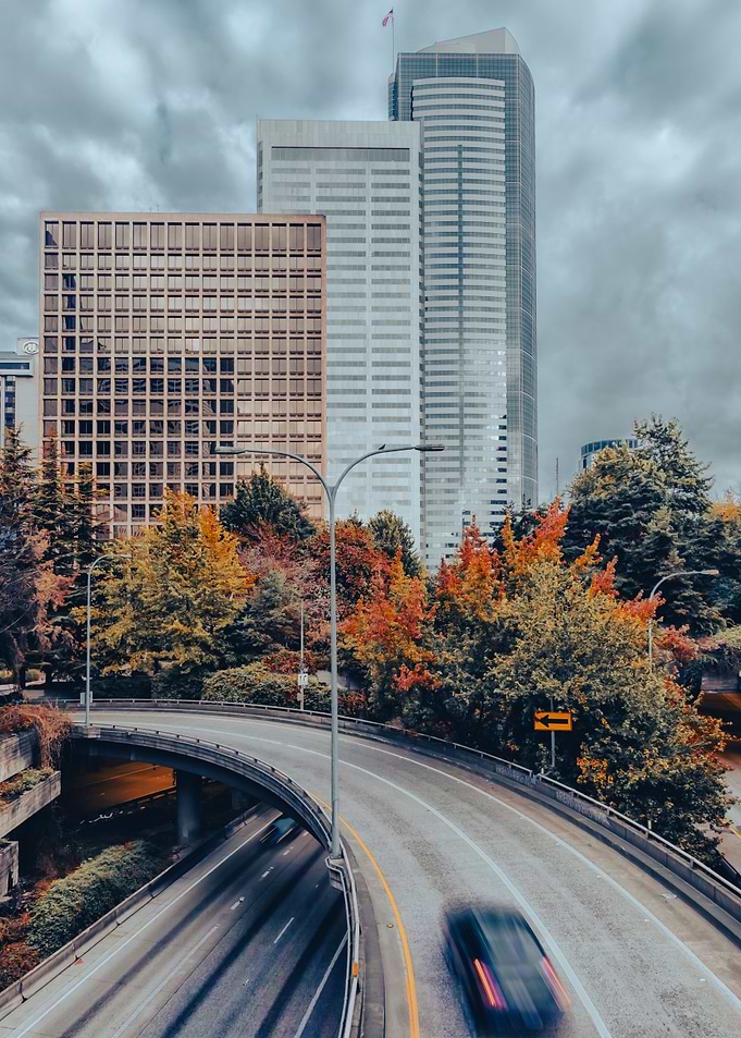 Cityscape with Highway