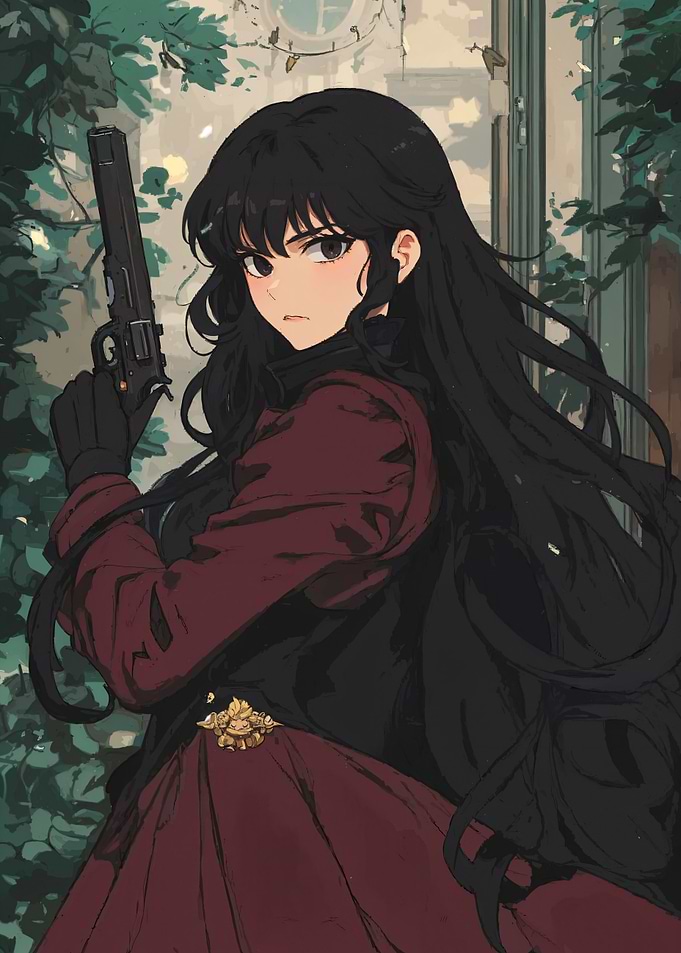 Anime Girl with Gun