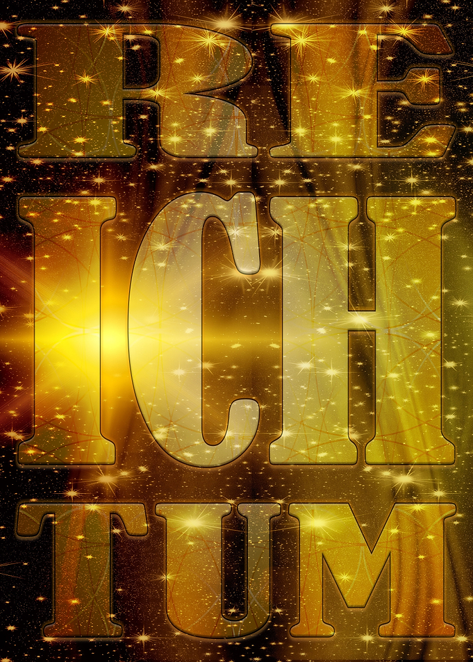 ReICHtum Gold Text Art