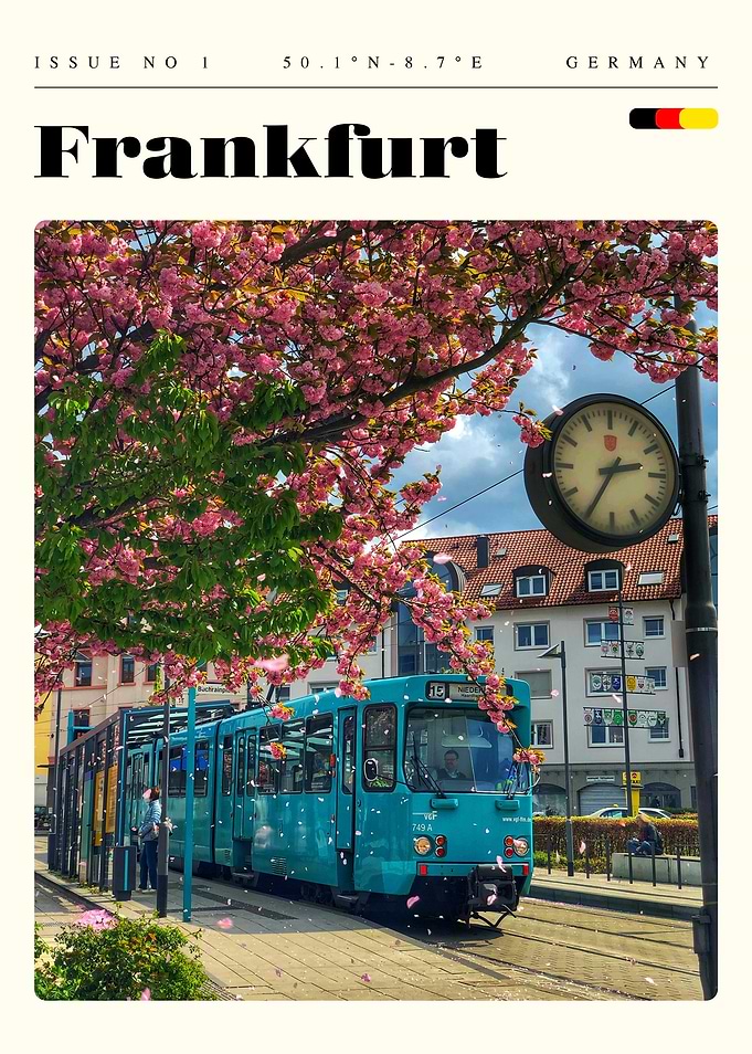 Frankfurt Germany Travel Art Poster