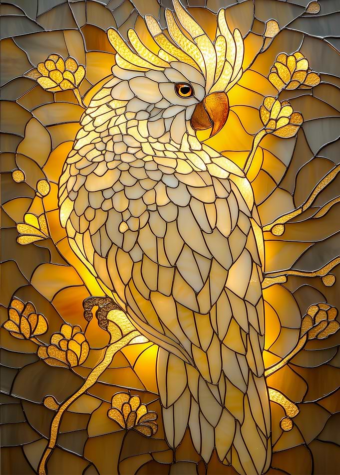 Stained Glass Cockatoo