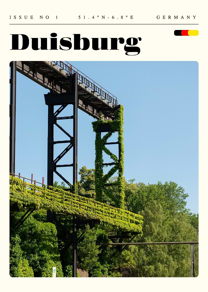 Duisburg Germany Travel Art Poster