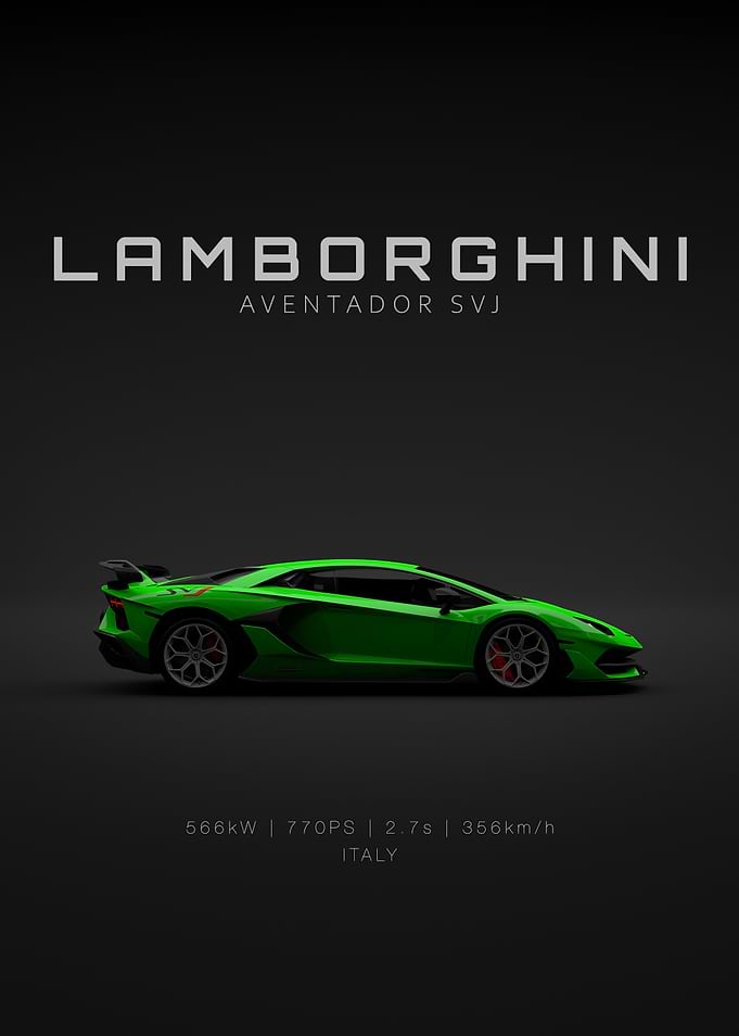 Lamborghini Aventador SVJ - Green Specs