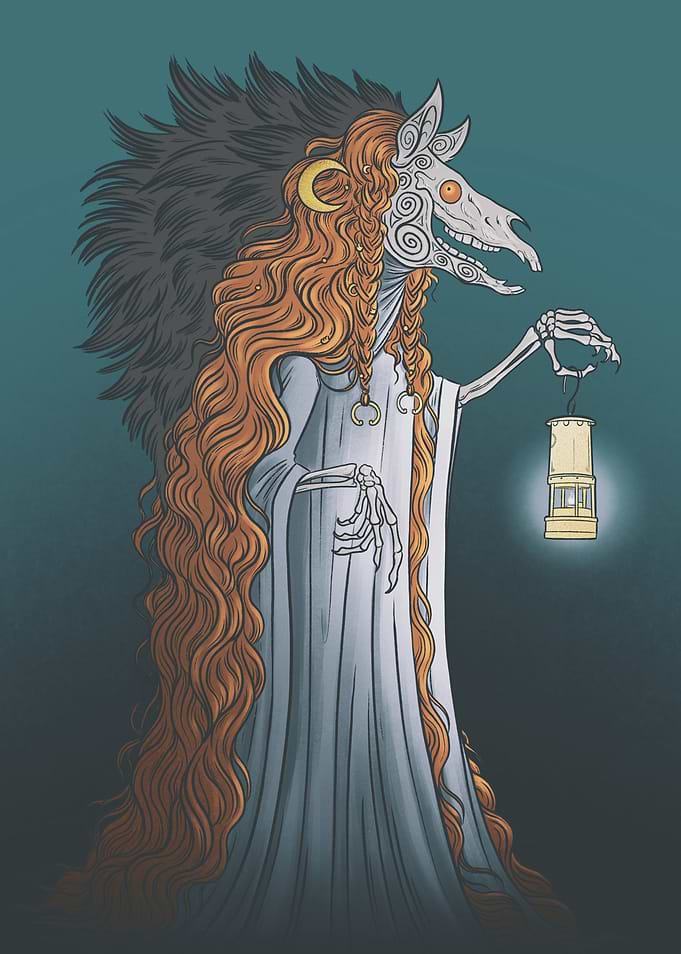 Mari Lwyd with Lantern