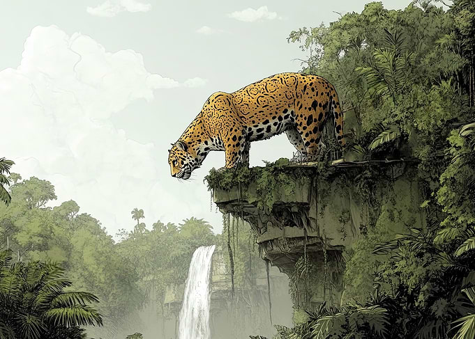 Jaguar on Cliff