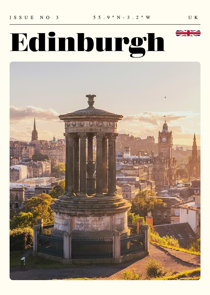 Edinburgh Scotland Travel Art Poster