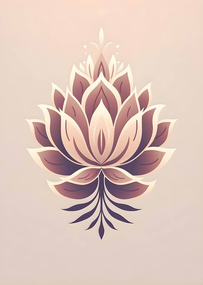 Floral Design in Brown and Beige