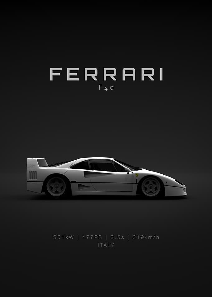 Ferrari F40 1992 - White Specs