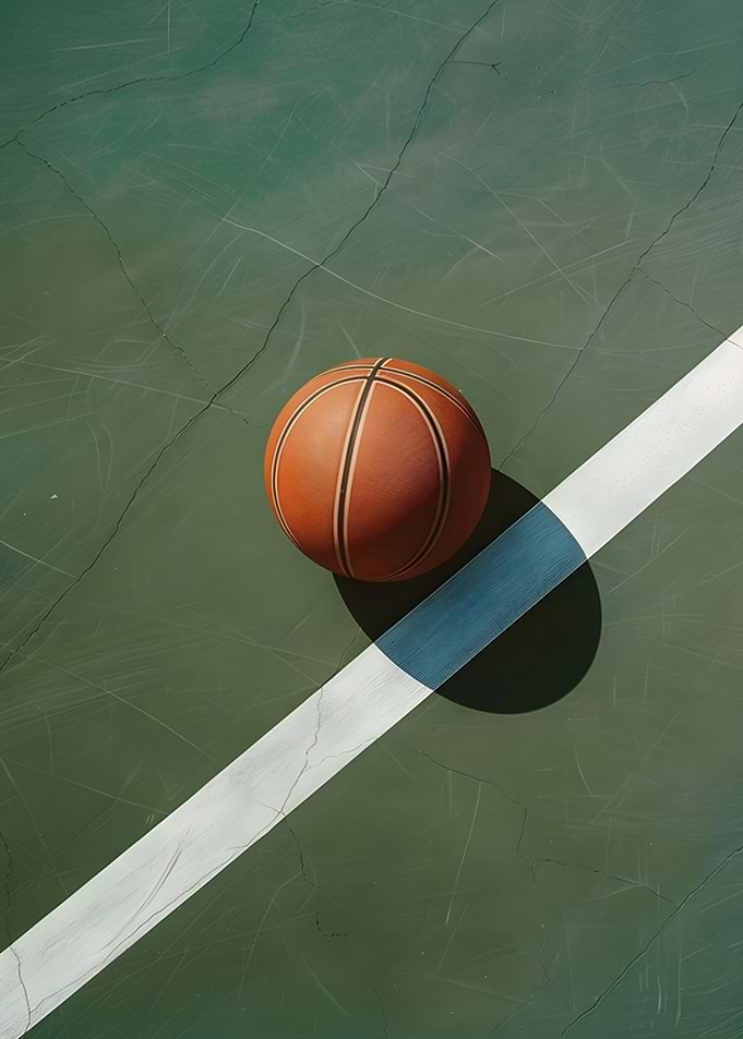 Basketball on Court