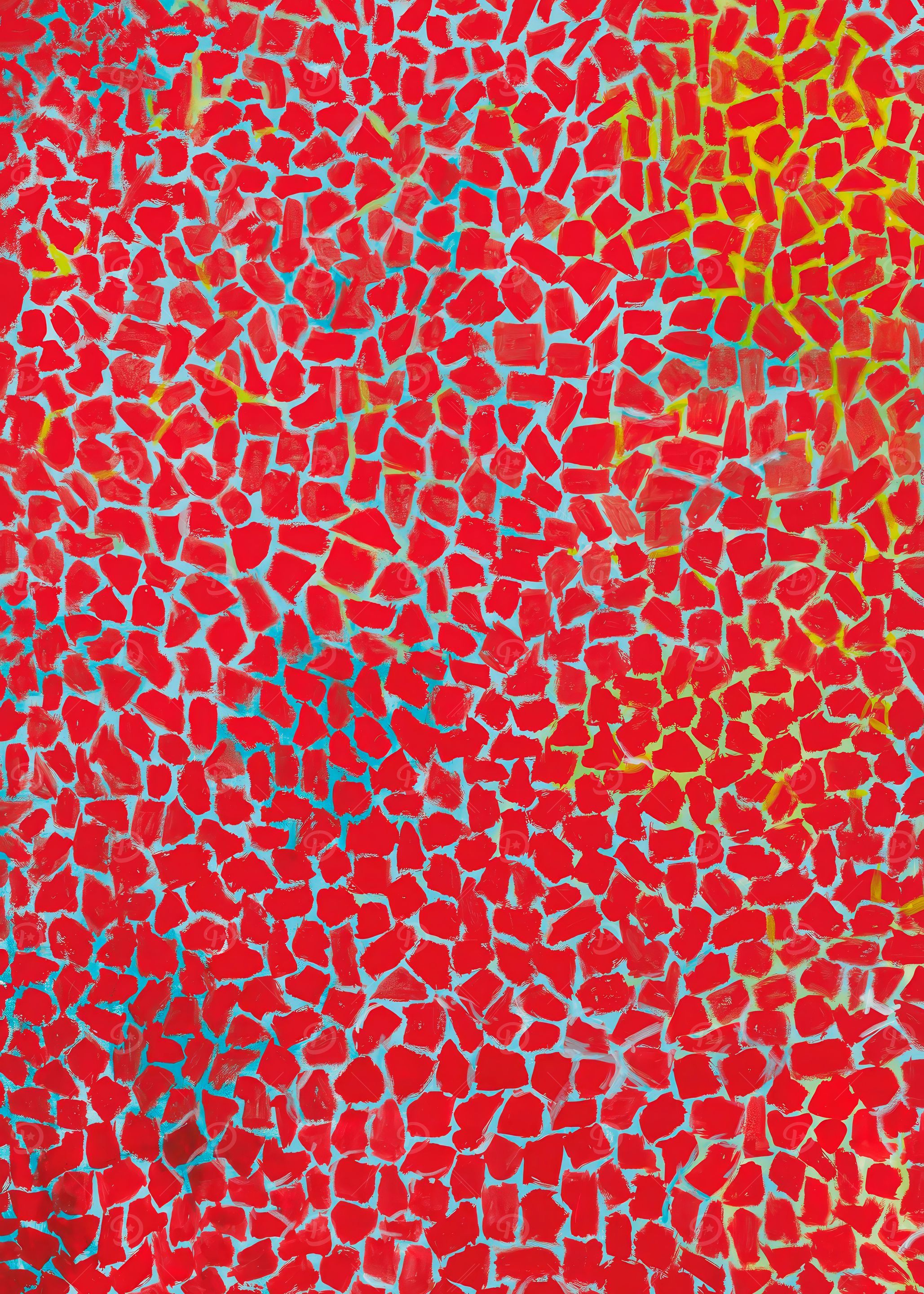 Abstract Red Mosaic