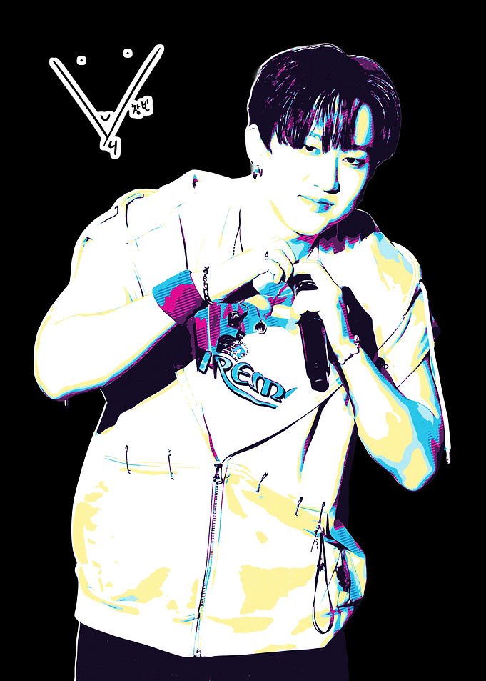 Seo Changbin K-Pop Idol Retro Style