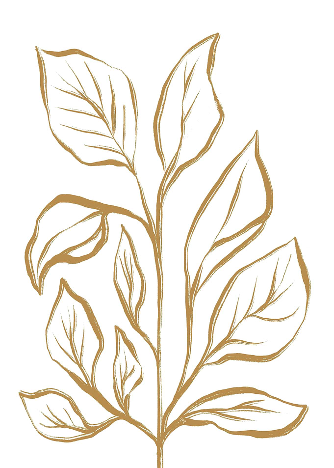 Gold Leaf Branch Two