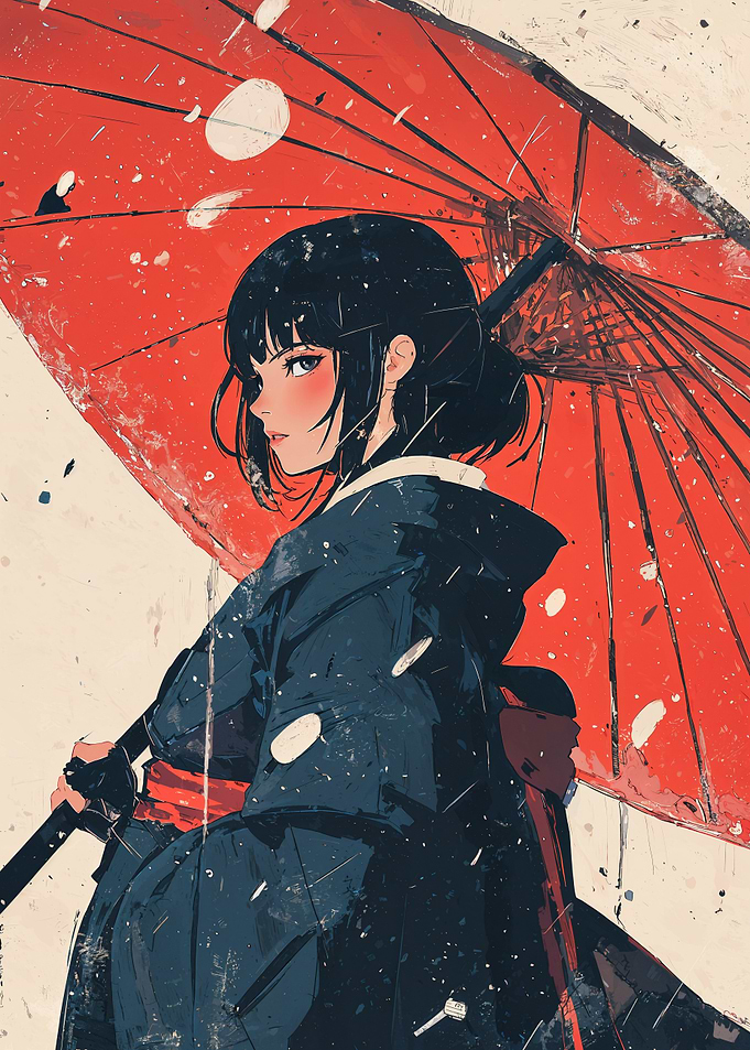Anime Girl with Umbrella