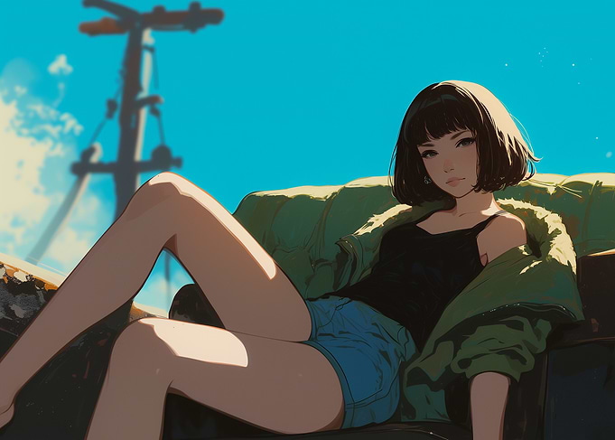 Anime Girl Relaxing