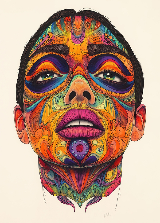 Colorful Woman Portrait